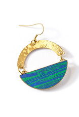 Matr Boomie Ria Earrings - Blue Green Swirl