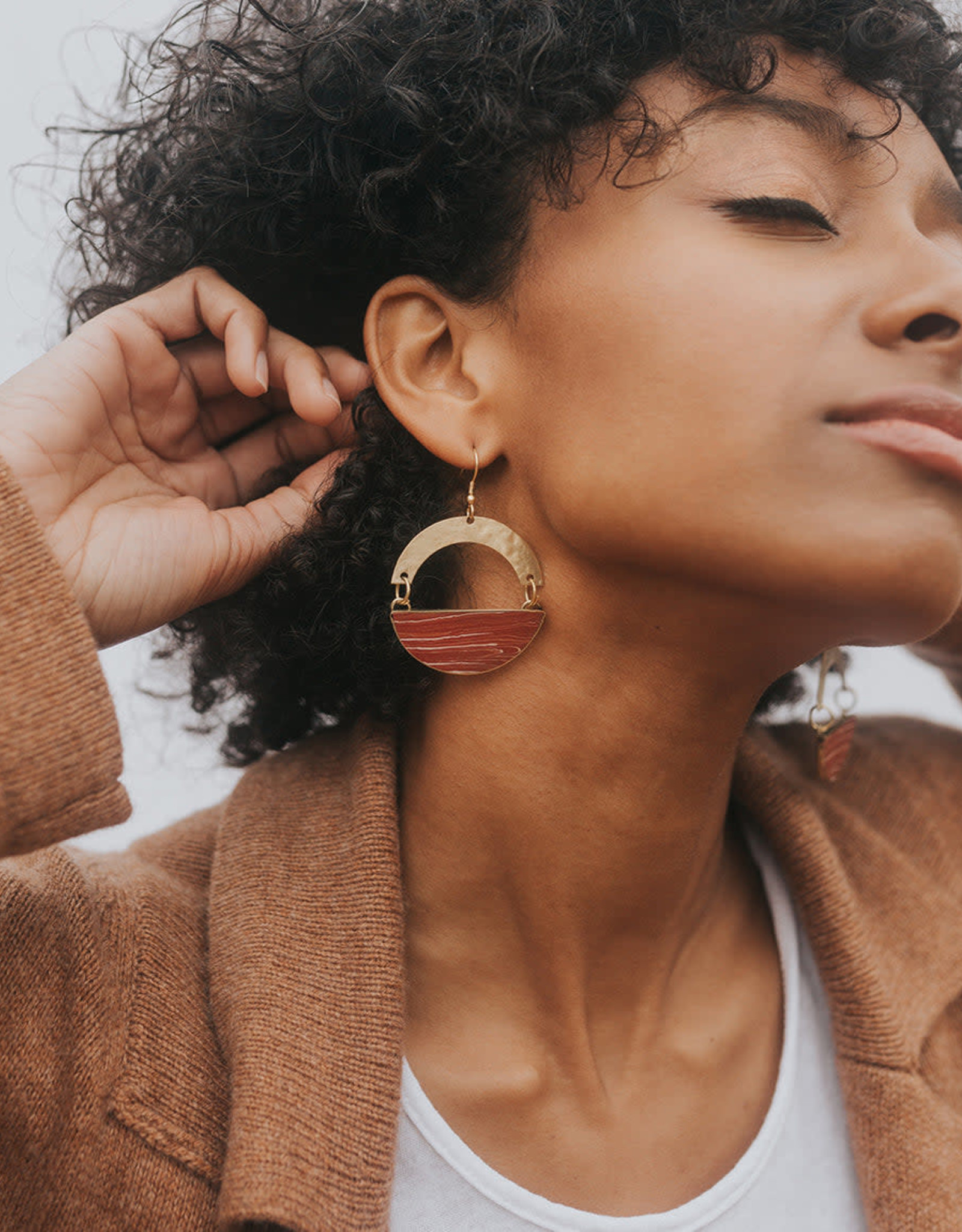 Matr Boomie Ria Earrings - Desert Clay Swirl