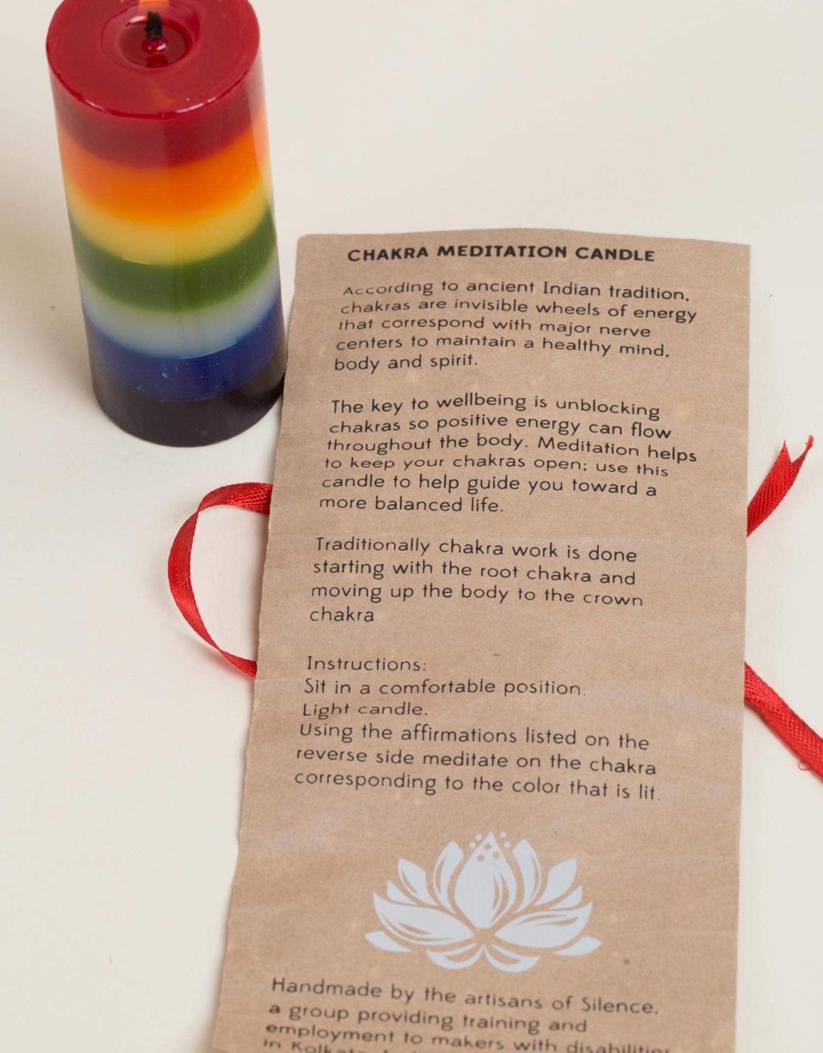 Ten Thousand Villages Chakra Candle (Unscented)