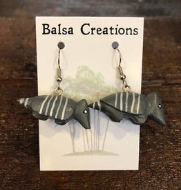 Women of the Cloud Forest Armadillo Balsa Earrings