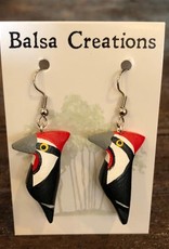 Women of the Cloud Forest Pileated Woodpecker Balsa Earrings