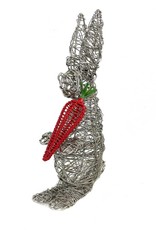 Mira Fair Trade Wrapped Wire Bunny with Red Carrot