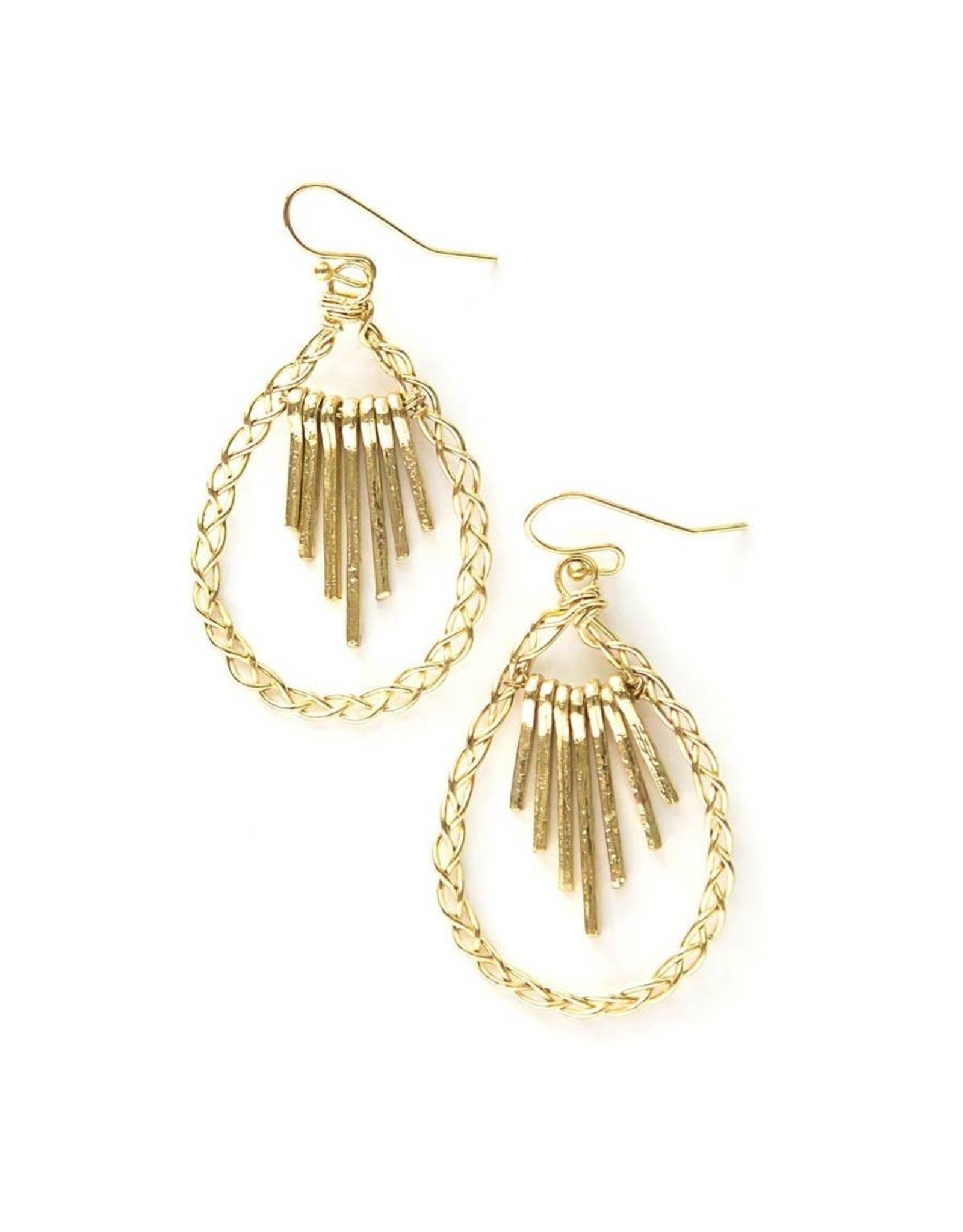 Fair Anita Sunshower Earrings - Brass