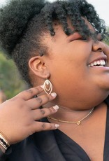 Fair Anita Leaf Drop Garnet Earrings | Silver