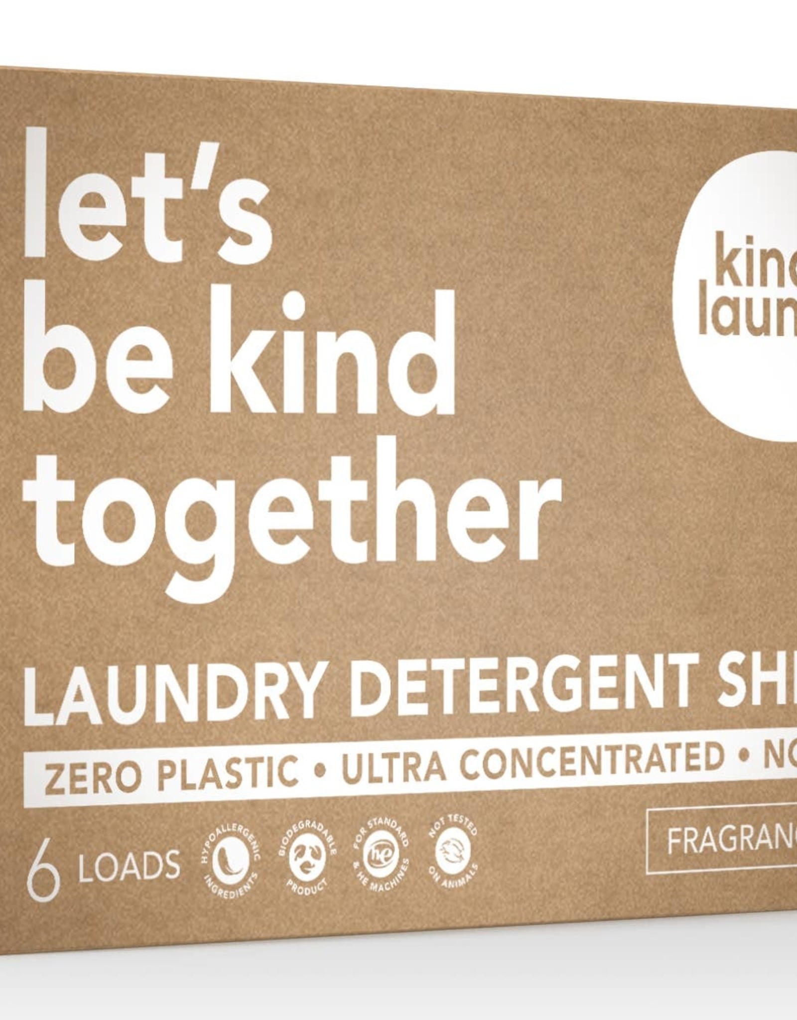 Kind Laundry Laundry Detergent Sheets Travel Pack - Fragrance Free (6 Loads)