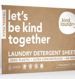 Abrazo Style Laundry Detergent Sheets Travel Pack - Fragrance Free (6 Loads)