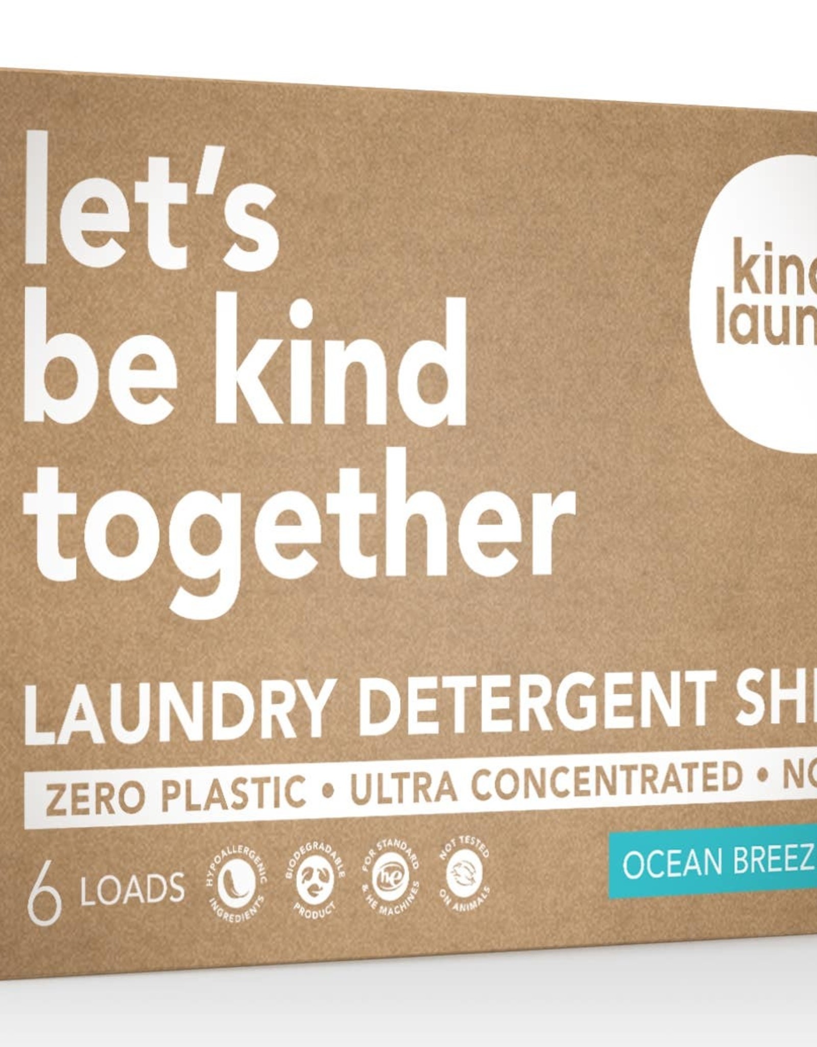 Kind Laundry Laundry Detergent Sheets Travel Pack - Ocean Breeze (6 Loads)