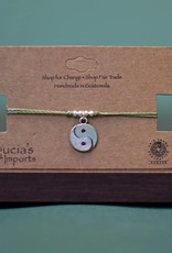 Lucia's Imports Yin Yang String Charm Bracelet - Assorted Colors