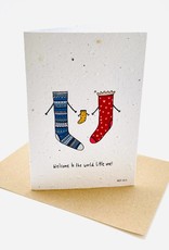 Koru Street Growing Paper Greeting Card - Welcome Little One