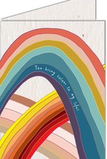 Koru Street Growing Paper Greeting Card - Rainbow