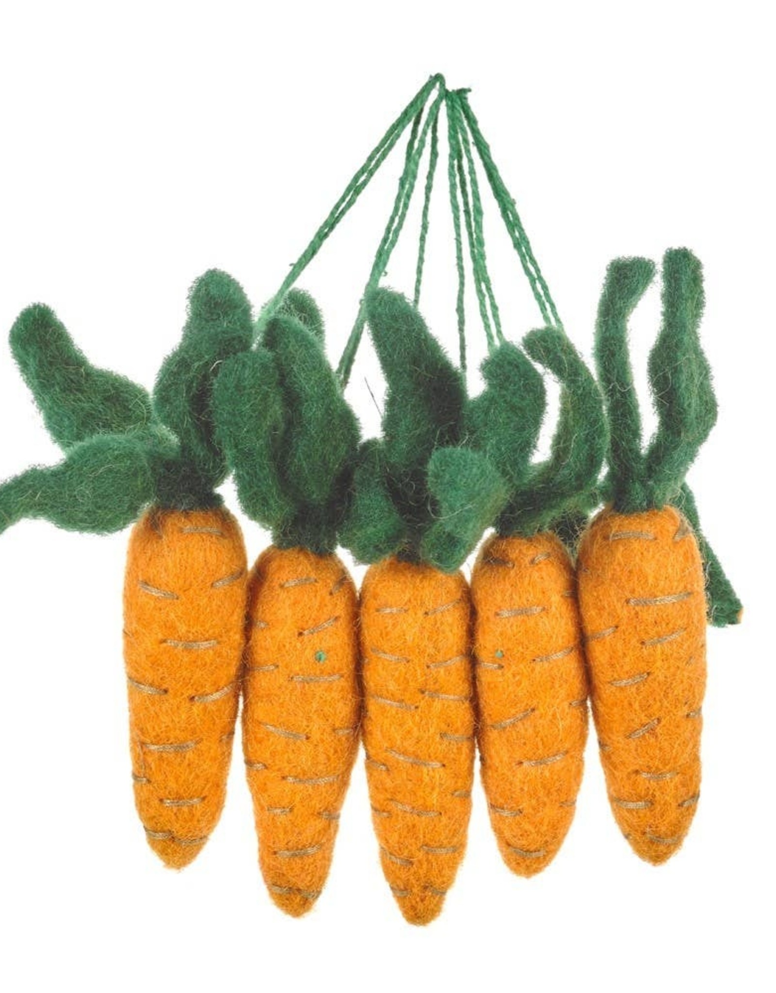 Felt So Good Handmade Hanging Carrots - Biodegradable Hanging