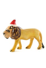 Swahili African Modern Santa's Little Lion Helper Sculpture