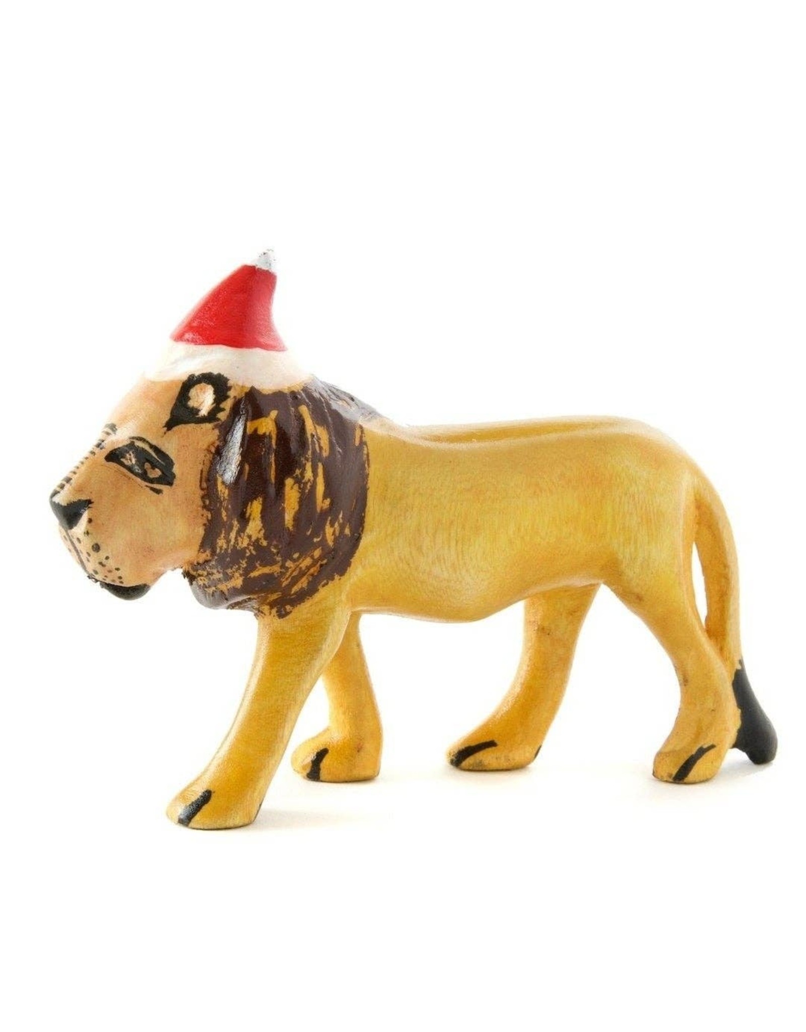 Swahili African Modern Santa's Little Lion Helper Sculpture