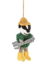 Felt So Good Boris The Felt Gardening Badger Ornament
