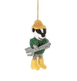 Felt So Good Boris The Felt Gardening Badger Ornament