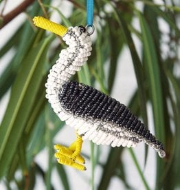 Swahili African Modern ZenZulu Hand Beaded Duck Ornament