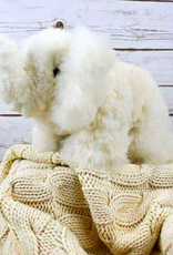 Blossom Inspirations Elephant Alpaca Fur Toy - White