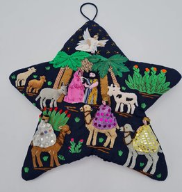 Blossom Inspirations Bethlehem Star Ornament - Retablo Nativity Scene