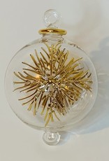 Dandarah Blown Glass Ornament - Frozen Gold