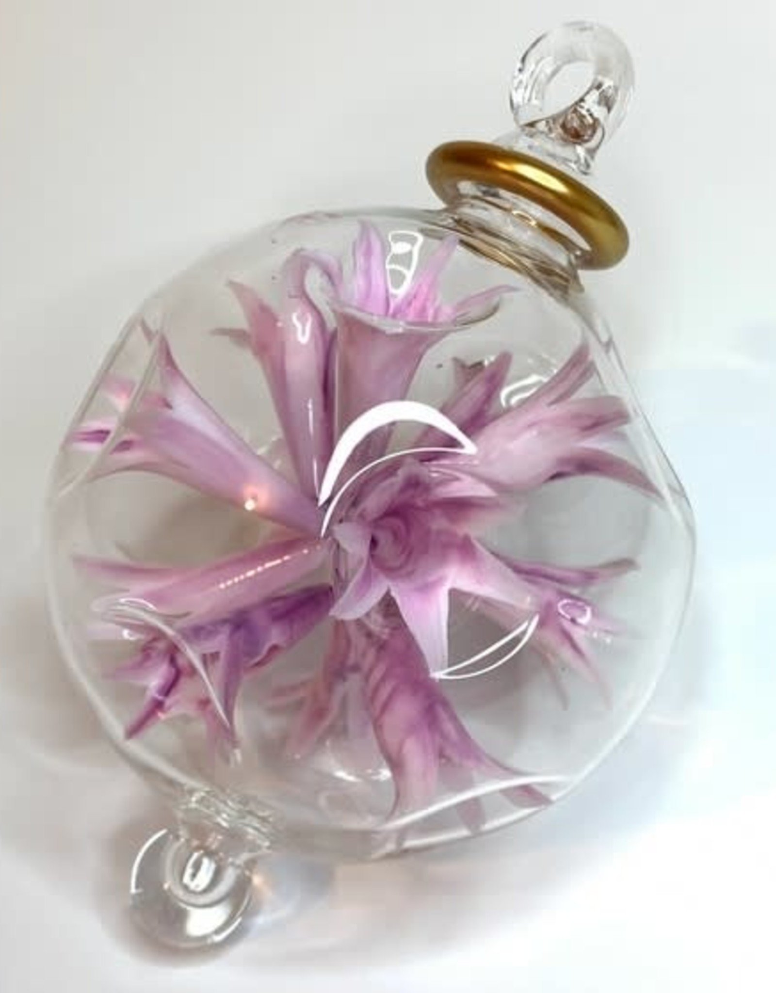Dandarah Blown Glass Ornament - Lilac Blossoms