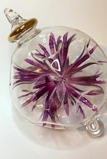 Dandarah Blown Glass Ornament - Mauve Blossoms