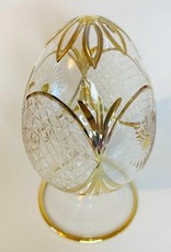 Dandarah Large Blown Glass Tabletop Egg - Gold