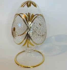 Dandarah Medium Blown Glass Tabletop Egg - Gold