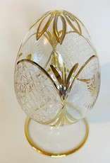 Dandarah Small Blown Glass Tabletop Egg - Gold