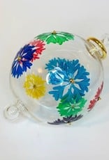 Dandarah Blown Glass Ornament - Colored Snow Flakes