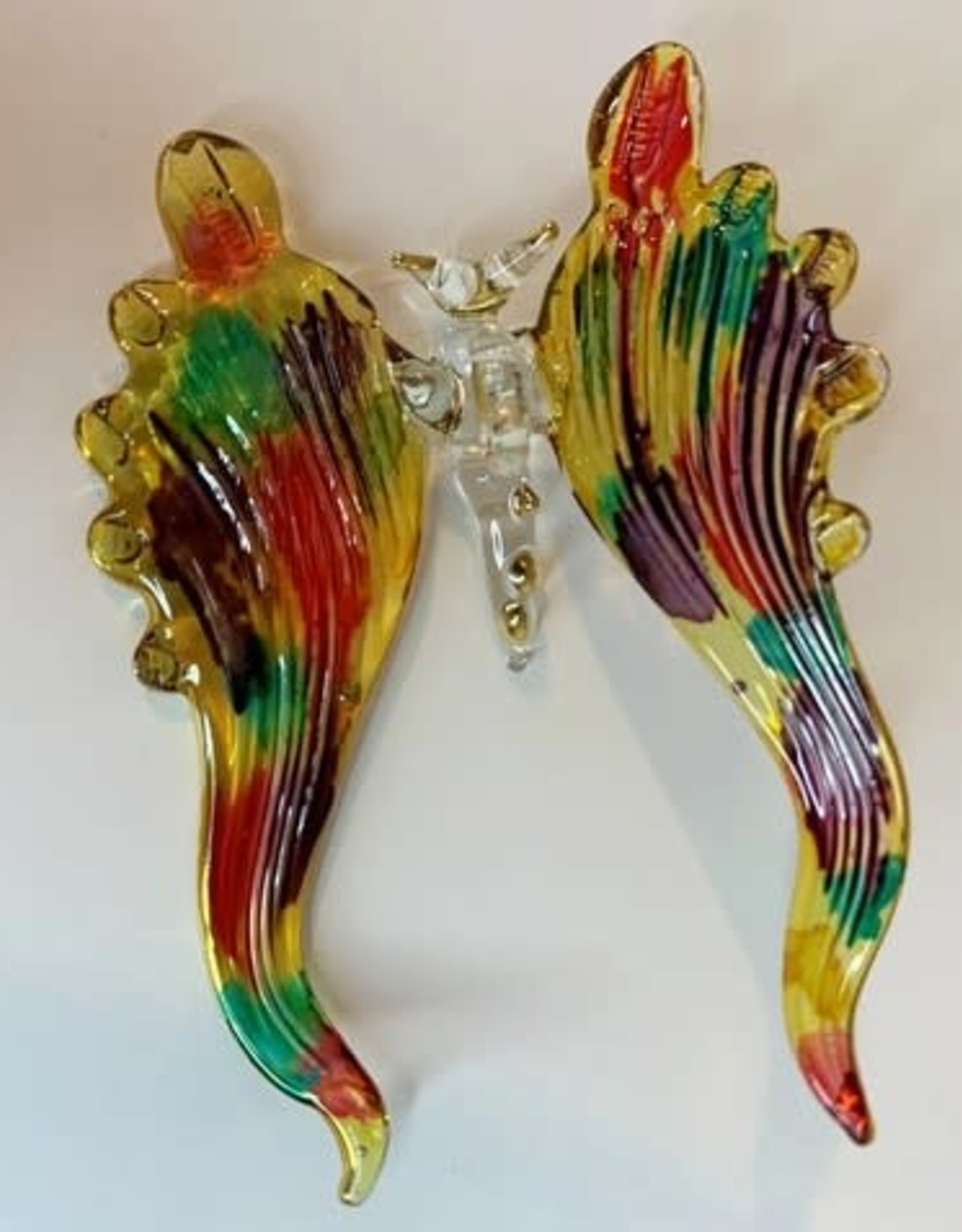 Dandarah Blown Glass Ornament - Yellow Butterfly