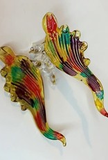 Dandarah Blown Glass Ornament - Yellow Butterfly