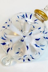 Dandarah Blown Glass Ornament - White Blossoms