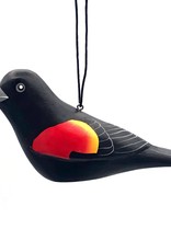 Women of the Cloud Forest Red-winged Blackbird Balsa Ornament