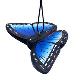 Women of the Cloud Forest Blue Morpho Butterfly Balsa Ornament