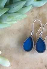 Women of the Cloud Forest Blue Morpho Butterfly Earrings