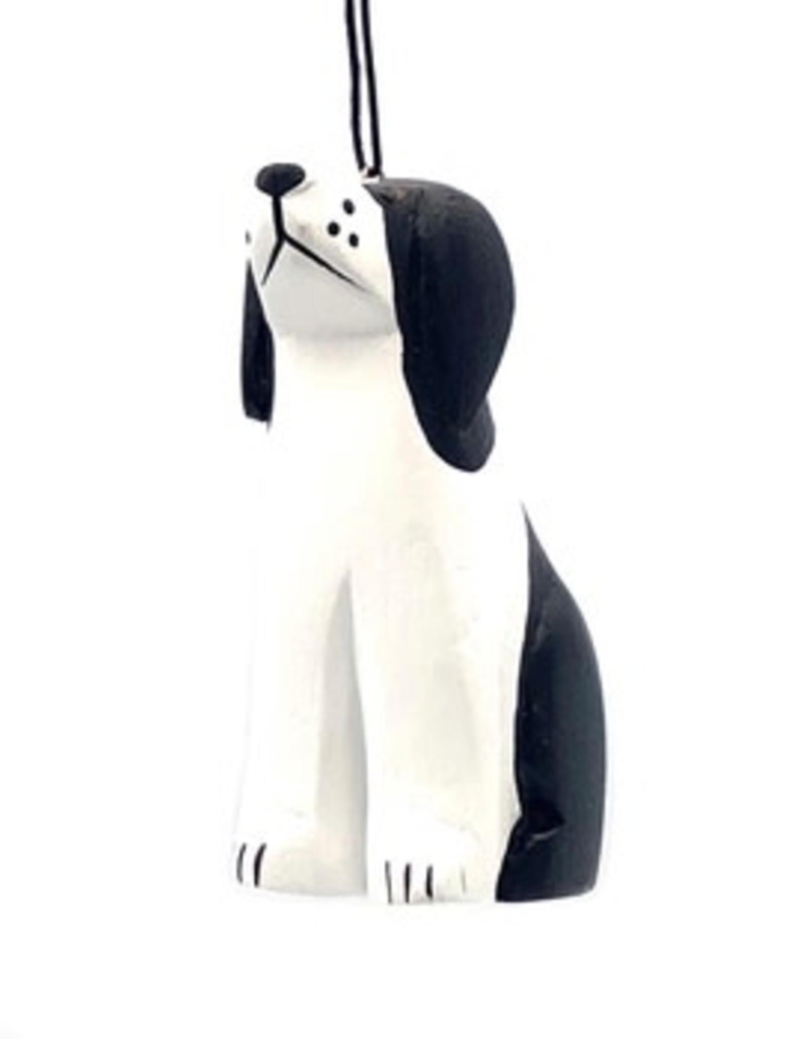 Women of the Cloud Forest Black and White Dog Balsa Ornament