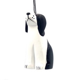 Women of the Cloud Forest Black and White Dog Balsa Ornament