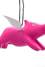 Women of the Cloud Forest Flying Pig Balsa Ornament