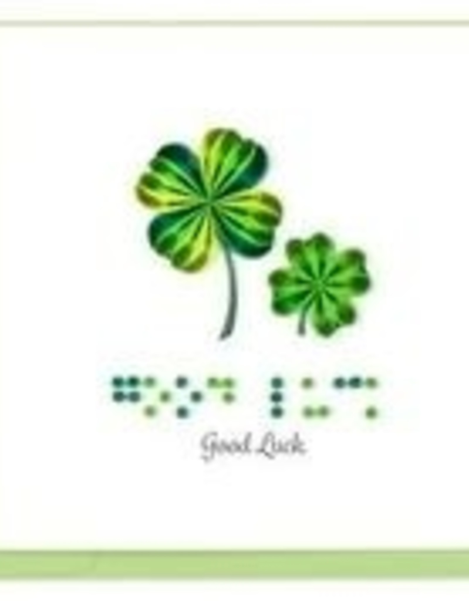 Quilling Card Quilled Braille Good Luck Card