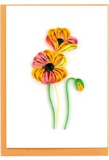 Quilling Card Quilled Orange Poppies Gift Enclosure Mini Card