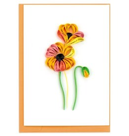 Quilling Card Quilled Orange Poppies Gift Enclosure Mini Card