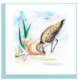 Quilling Card Quilled Sandpiper Greeting Card