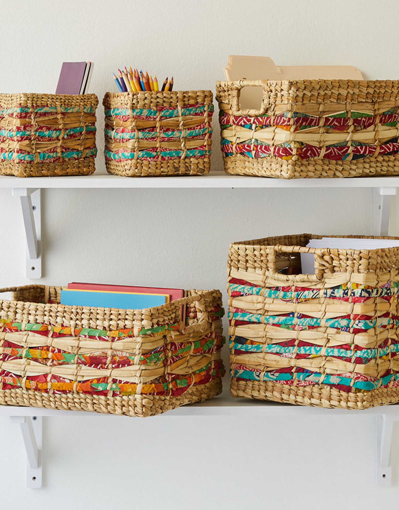 Serrv Katra Sari Nesting Storage Baskets - Small