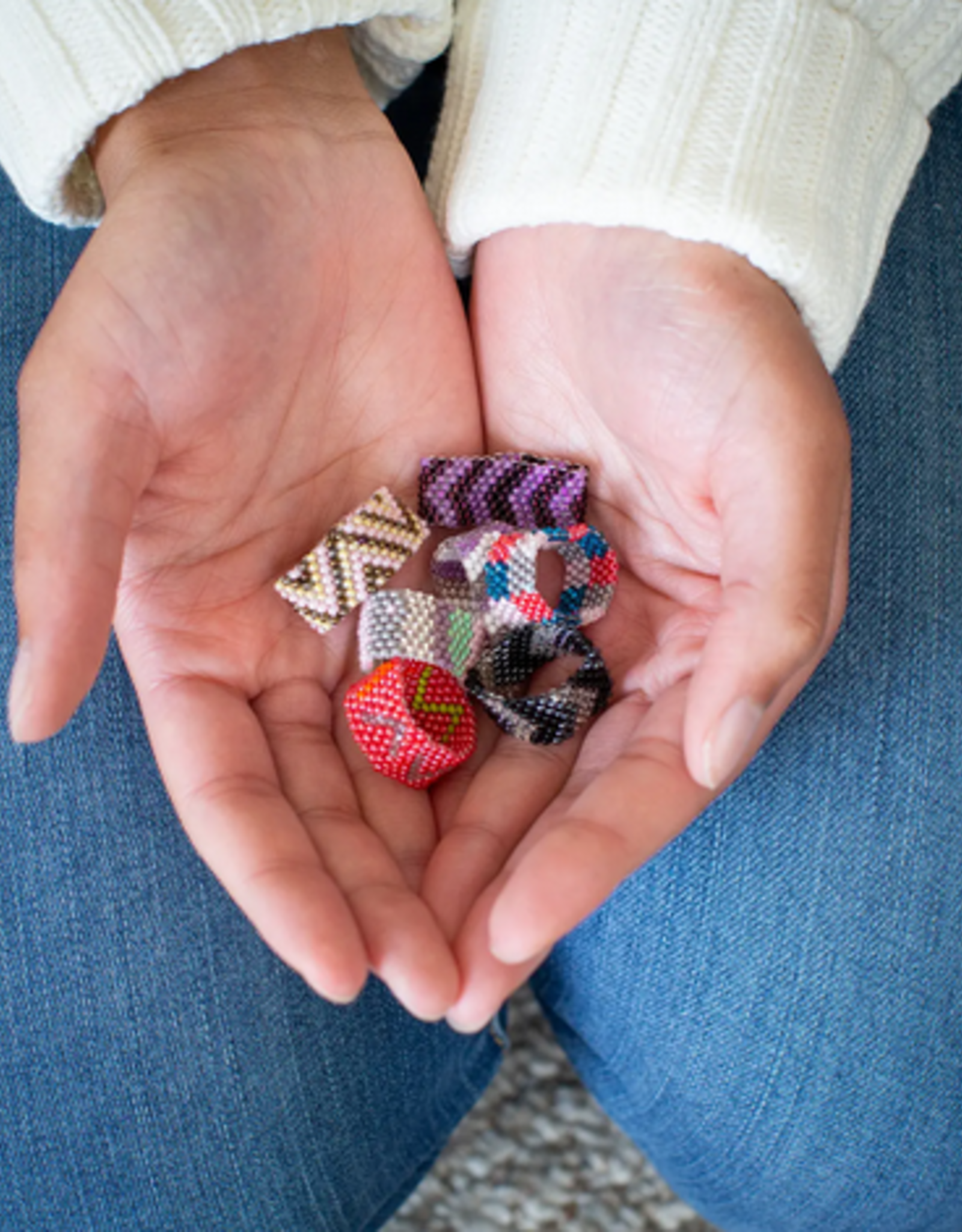 Lucia's Imports thin Beaded Ring