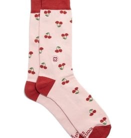 Conscious Step Socks that Support Self-Checks (Cherries)