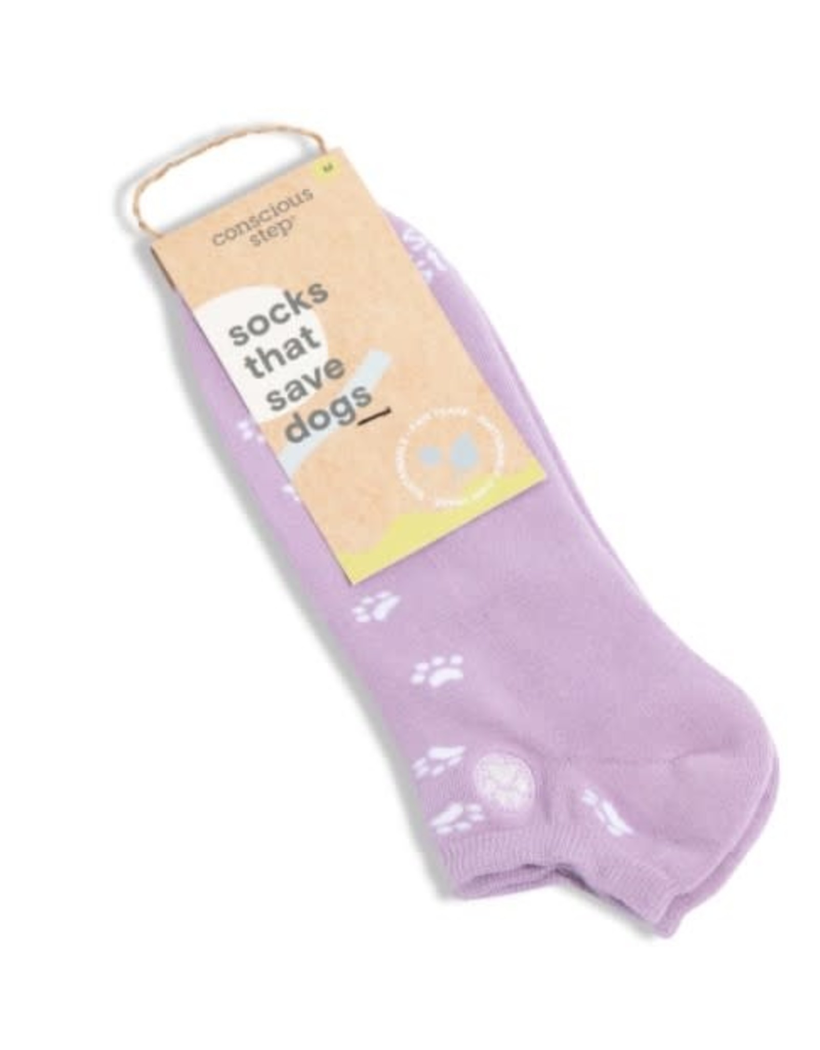 Conscious Step Ankle Socks that Save Dogs (Lavender)