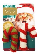 Dharma Dog Karma Cat Candy Cane Wool Cat Toy - Pack of 2