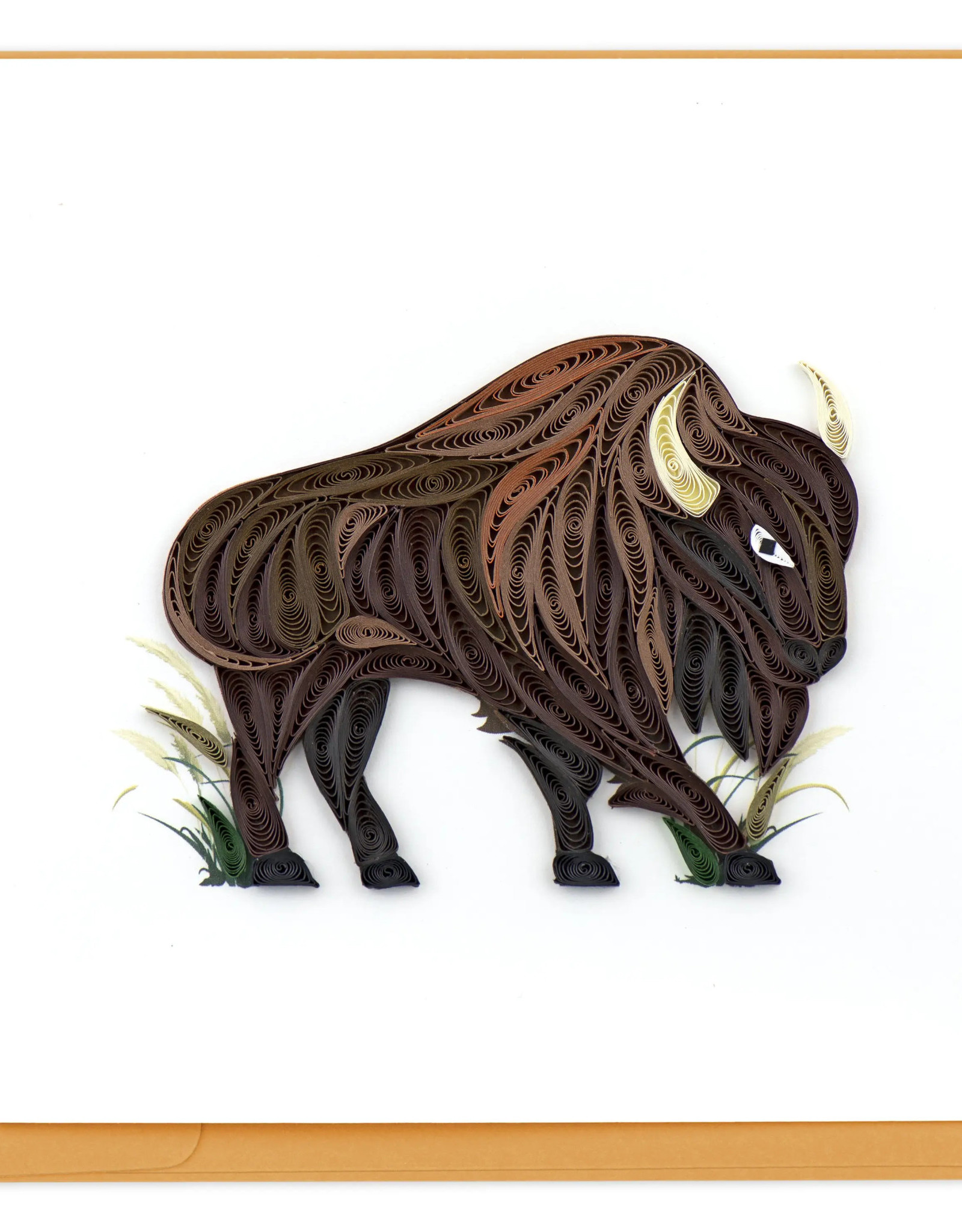 Quilling Card Quilled Bison Greeting Card