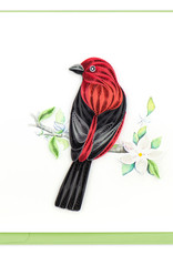 Quilling Card Quilled Scarlet Tanager Card
