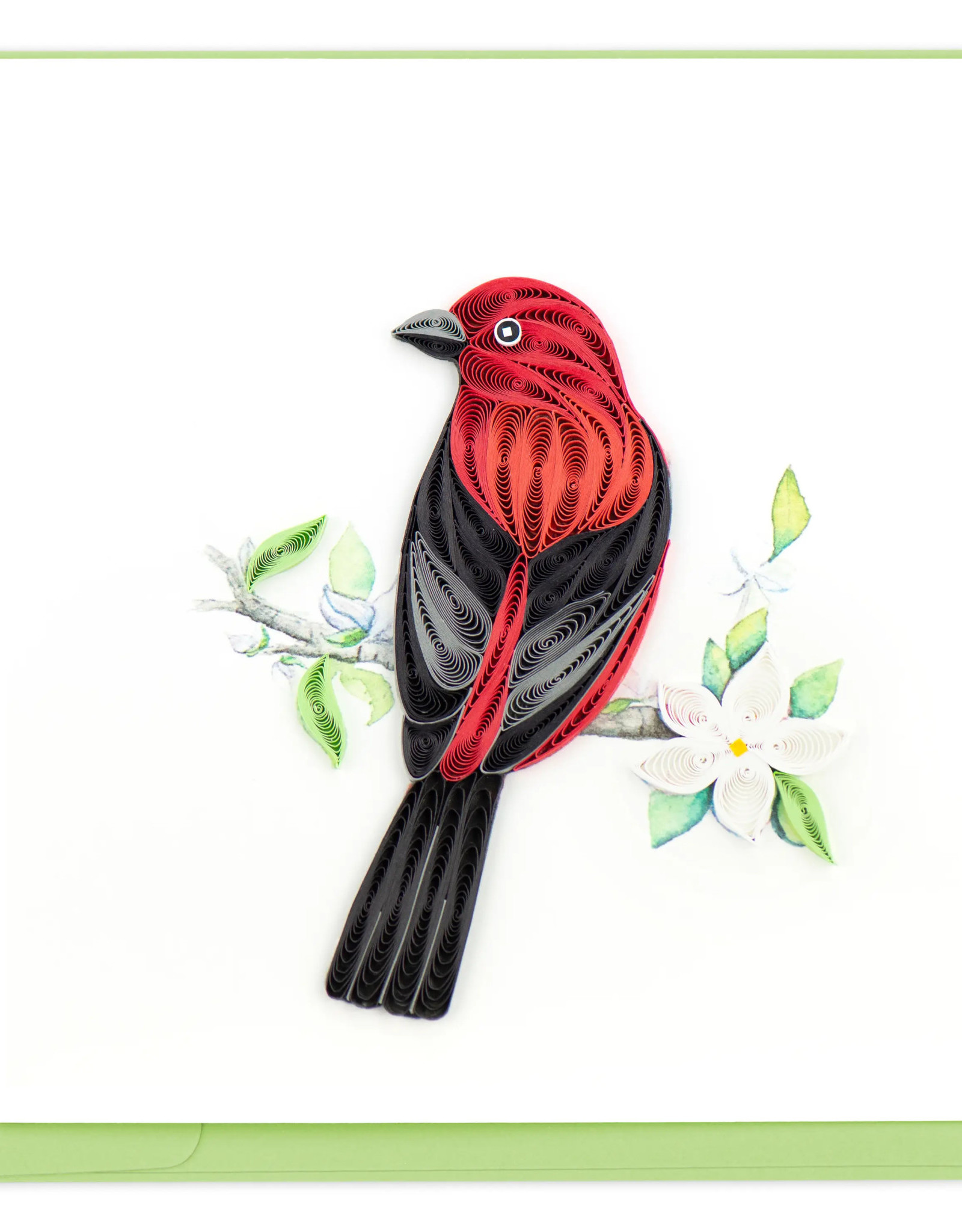 Quilling Card Quilled Scarlet Tanager Card